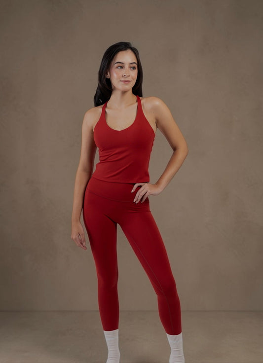 Flawless Cross-Back Top Cherry