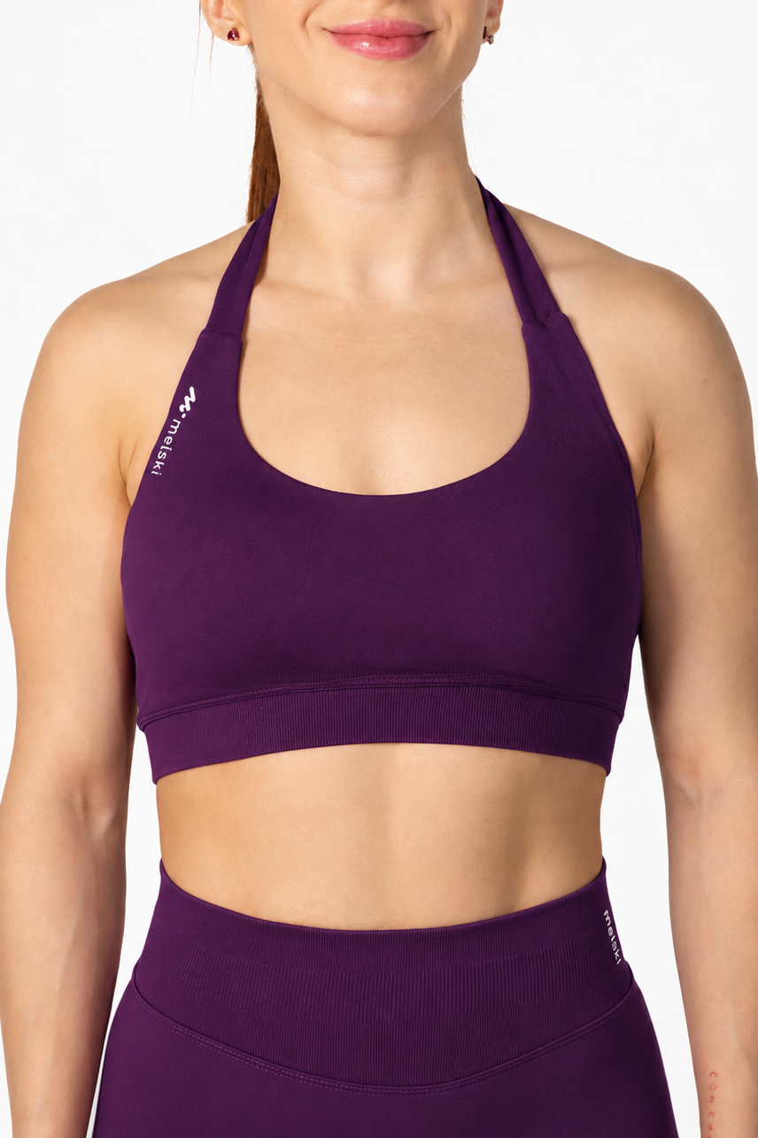 Active Halter bra Purple grape