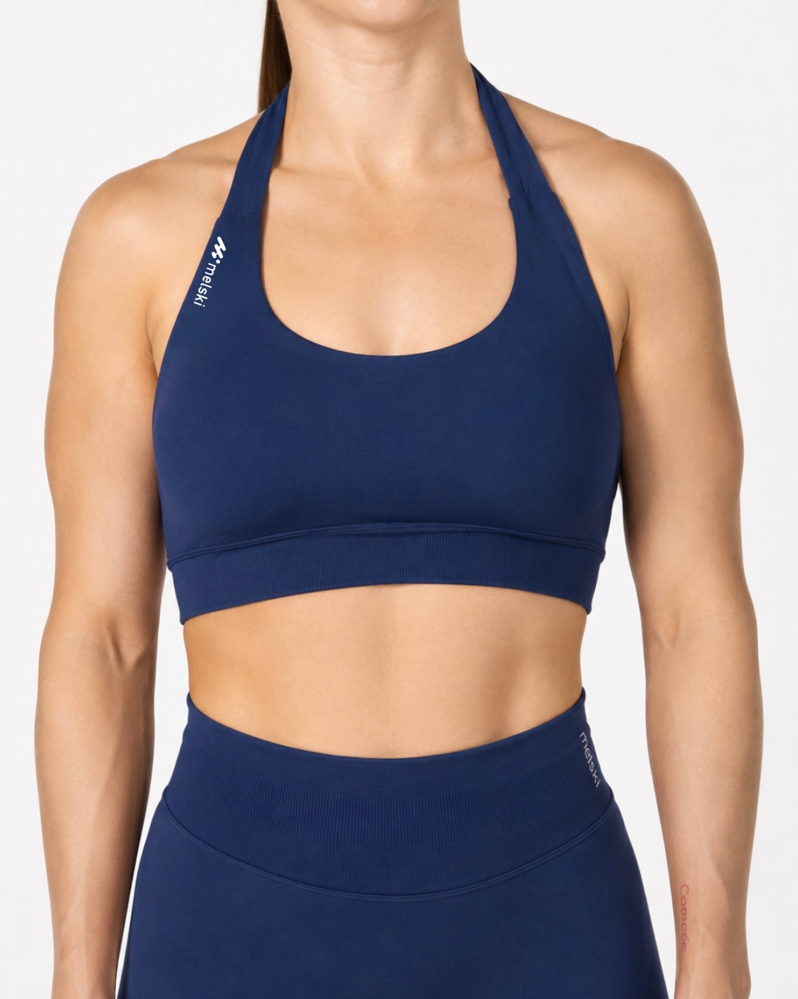 Active Halter bra Blue gray