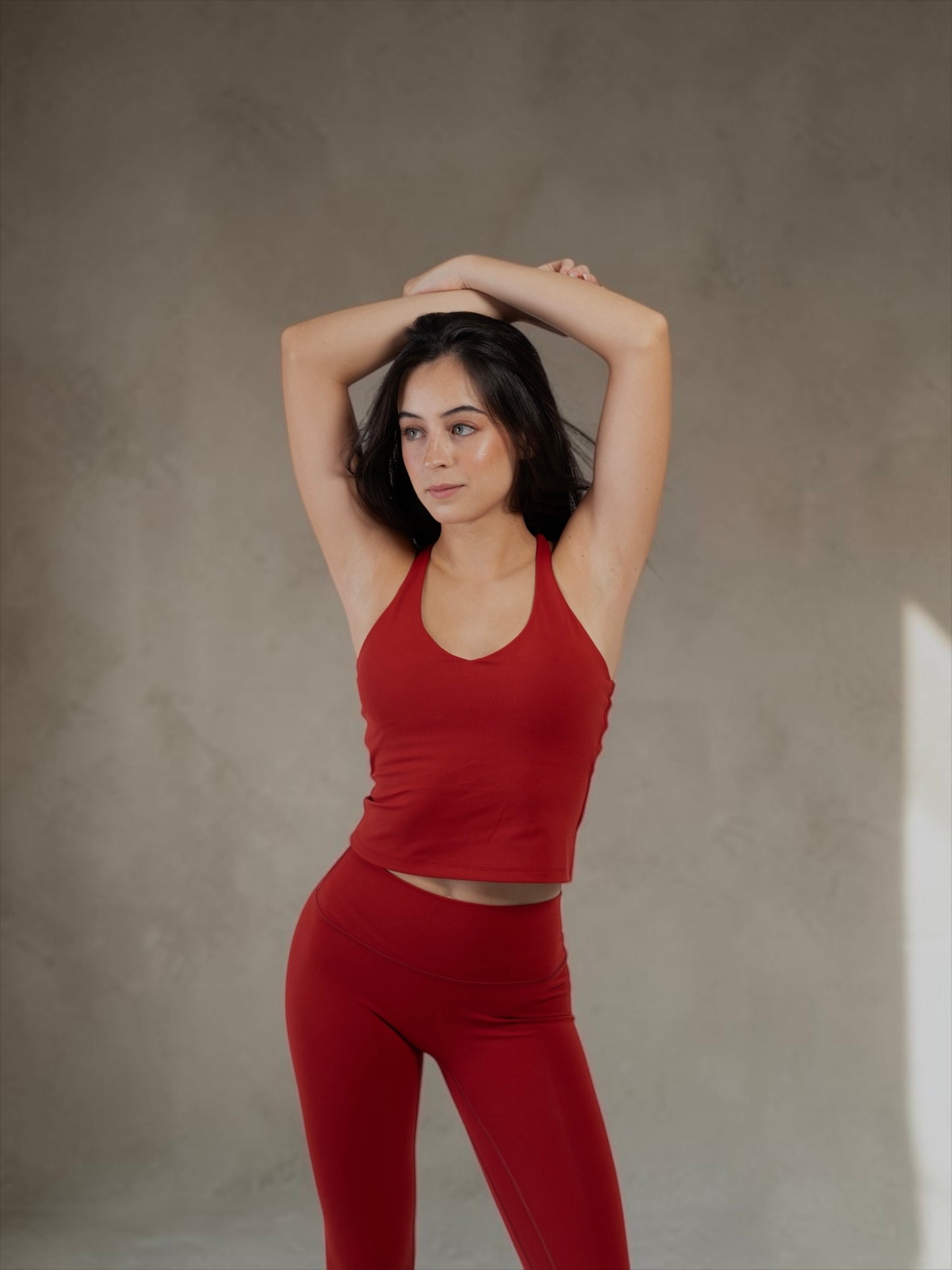 Flawless Cross-Back Top Cherry