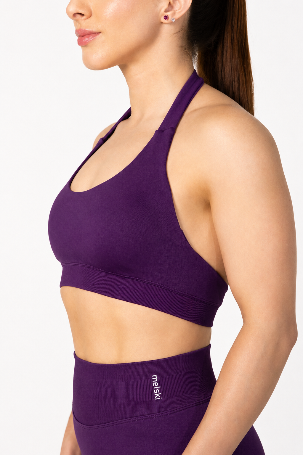 Active Halter bra Purple grape