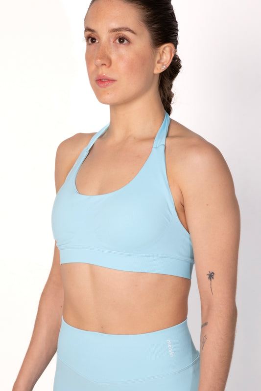 Active Halter bra ice blue
