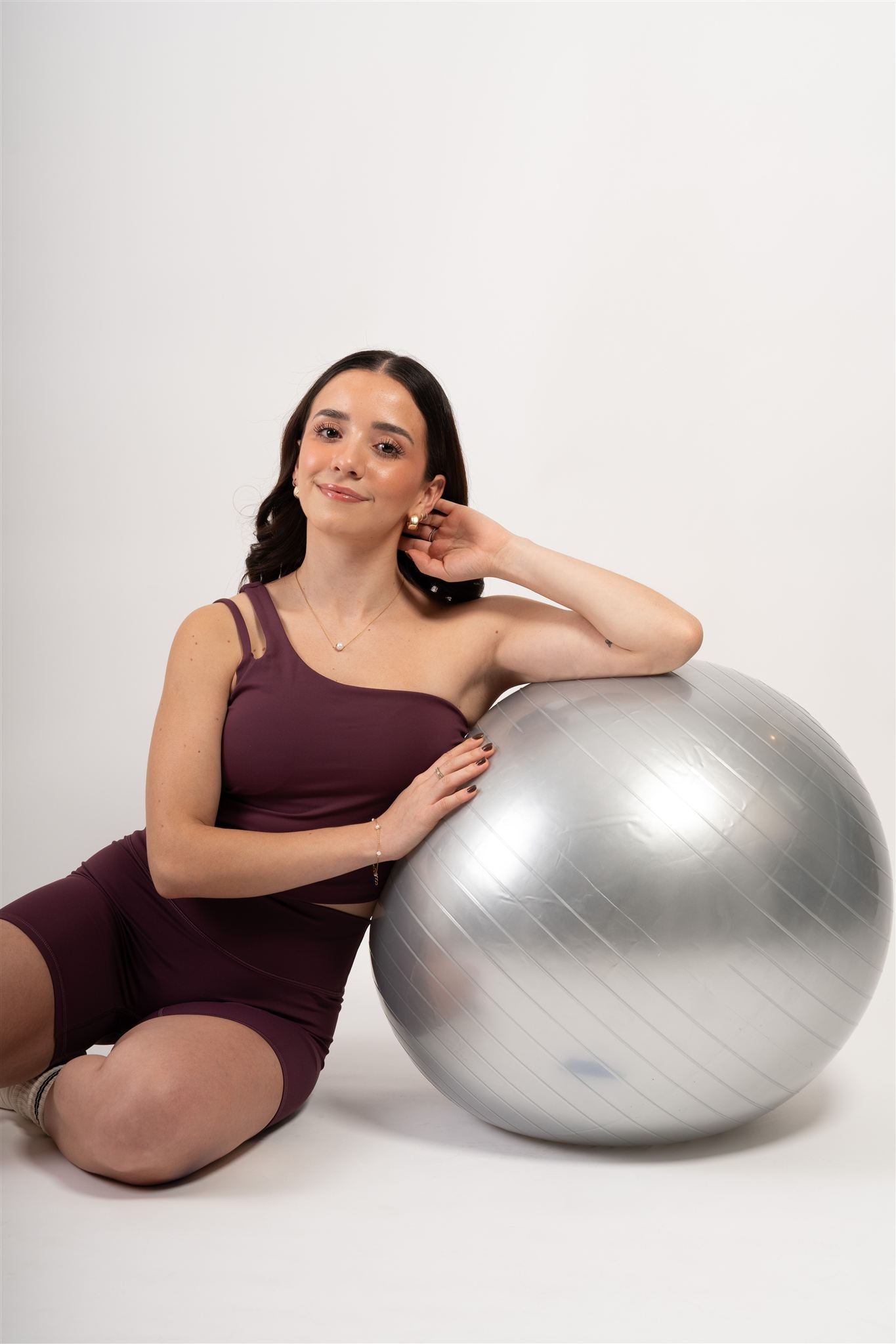 Flawless One Shoulder Top Purple Grape