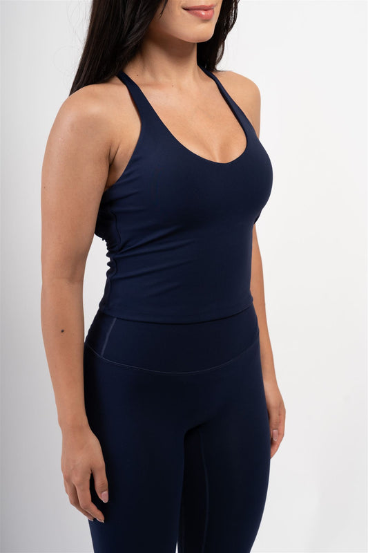 Flawless Cross-Back Top Navy