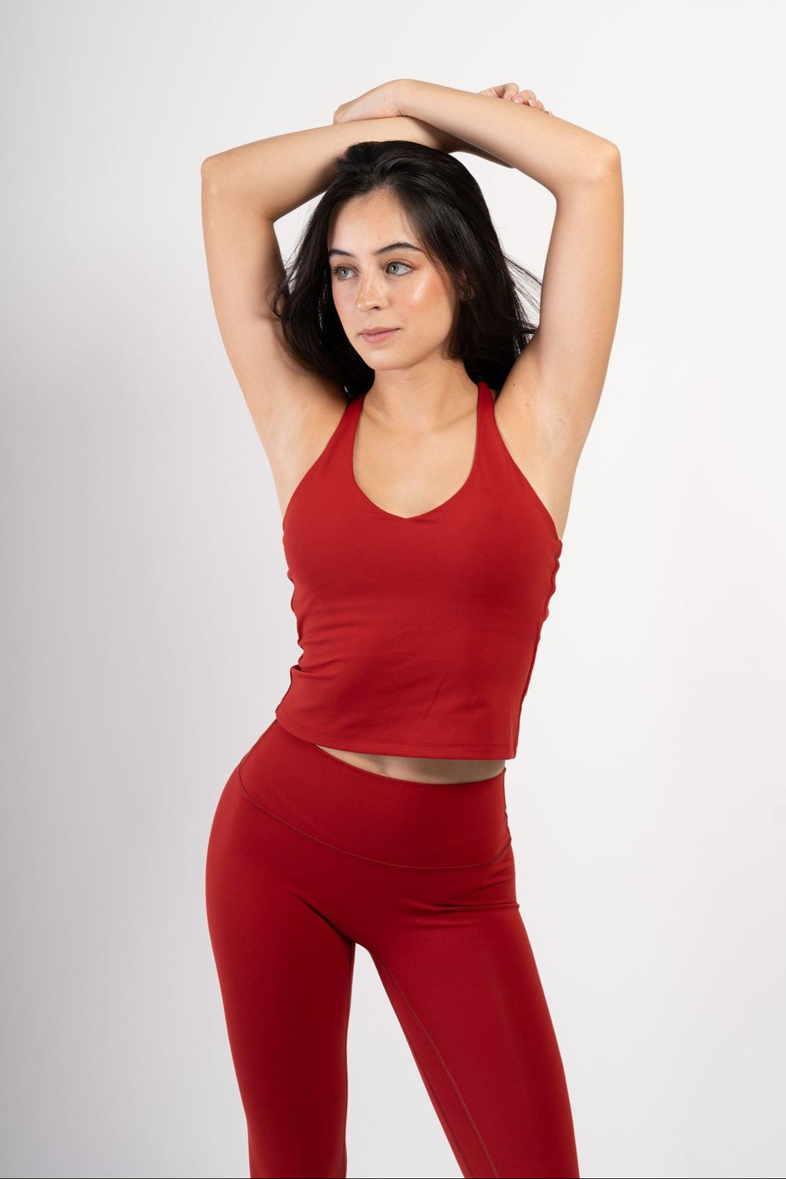 Flawless Cross-Back Top Cherry